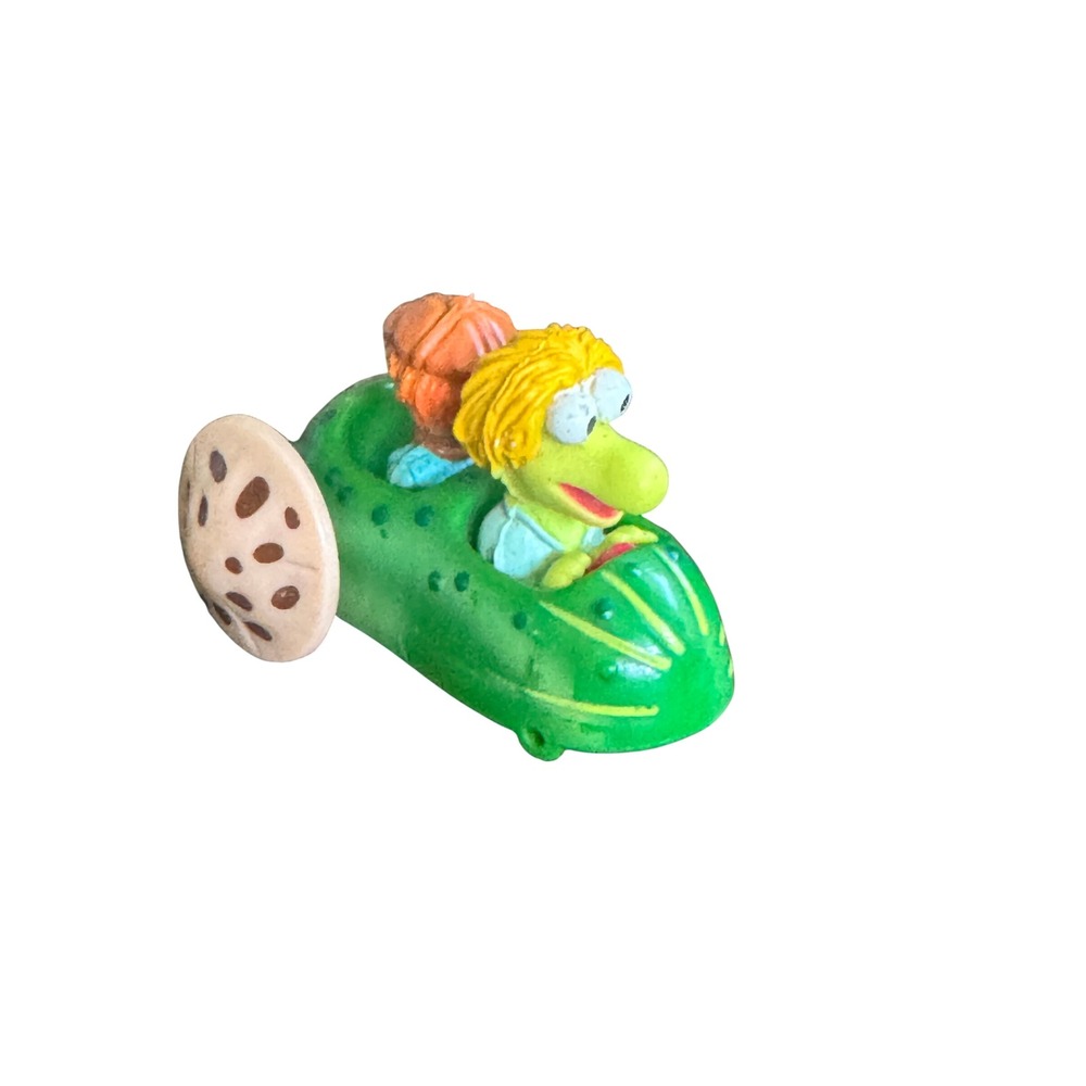 Vintage 1988 Fraggle Rock Wembley Gobo Toy Car Jim Henson Muppets Green Cucumber